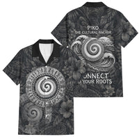 Hawaiian Piko Family Matching Off Shoulder Maxi Dress and Hawaiian Shirt Cultural Anchor Connect Your Roots Ocean Waves
