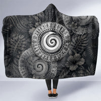 Hawaiian Piko Hooded Blanket Cultural Anchor Connect Your Roots Ocean Waves