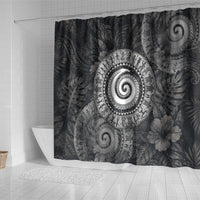Hawaiian Piko Shower Curtain Cultural Anchor Connect Your Roots Ocean Waves
