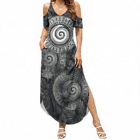 Hawaiian Piko Summer Maxi Dress Cultural Anchor Connect Your Roots Ocean Waves