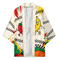 Support Your Fruity Friends Love Wins Gay Pride Kimono LGBTQ Retro 30s Cartoon Checkered TS04 Unisex White Yellow - Polynesian Pride