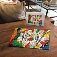 Support Your Fruity Friends Love Wins Gay Pride Puzzle LGBTQ Retro 30s Cartoon Checkered
