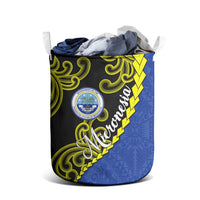 Federated States Of Micronesia FSM Laundry Basket Pacific Islander Tribal Swirl Geometric Pattern