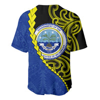 Federated States Of Micronesia FSM Baseball Jersey Pacific Islander Tribal Swirl Geometric Pattern