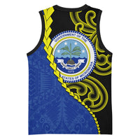 Federated States Of Micronesia FSM Basketball Jersey Pacific Islander Tribal Swirl Geometric Pattern