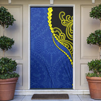 Federated States Of Micronesia FSM Door Cover Pacific Islander Tribal Swirl Geometric Pattern