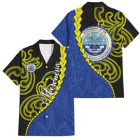Federated States Of Micronesia FSM Family Matching Summer Maxi Dress and Hawaiian Shirt Pacific Islander Tribal Swirl Geometric Pattern