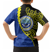 Federated States Of Micronesia FSM Hawaiian Shirt Pacific Islander Tribal Swirl Geometric Pattern