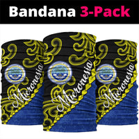 Federated States Of Micronesia FSM Neck Gaiter Pacific Islander Tribal Swirl Geometric Pattern