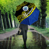 Federated States Of Micronesia FSM Umbrella Pacific Islander Tribal Swirl Geometric Pattern