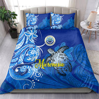 Micronesia Sea Turtle Bedding Set Federated States Of Micronesia Tribal Floral Pattern