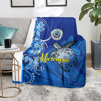 Micronesia Sea Turtle Blanket Federated States Of Micronesia Tribal Floral Pattern