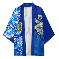 Micronesia Sea Turtle Kimono Federated States Of Micronesia Tribal Floral Pattern