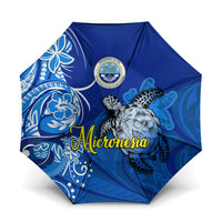Micronesia Sea Turtle Umbrella Federated States Of Micronesia Tribal Floral Pattern