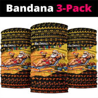 Tropical Christmas In July Santa Claus Neck Gaiter Festive Hawaiian With Beach Reindeer Sleigh TS04 package One Size: 25*50cm Orange Black - Polynesian Pride