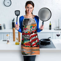 Tropical Christmas In July Candy Cane Surf Apron Vibrant Street Art Beach Graffiti Graphic TS04 - Polynesian Pride
