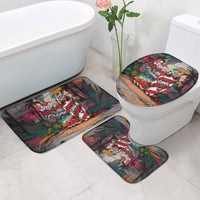 Tropical Christmas In July Candy Cane Surf Bathroom Set Vibrant Street Art Beach Graffiti Graphic TS04 - Polynesian Pride