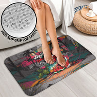 Tropical Christmas In July Candy Cane Surf Bathroom Set Vibrant Street Art Beach Graffiti Graphic TS04 - Polynesian Pride