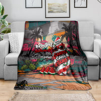 Tropical Christmas In July Candy Cane Surf Blanket Vibrant Street Art Beach Graffiti Graphic TS04 - Polynesian Pride
