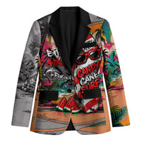 Tropical Christmas In July Candy Cane Surf Blazer Vibrant Street Art Beach Graffiti Graphic TS04 Unisex Orange Grey - Polynesian Pride
