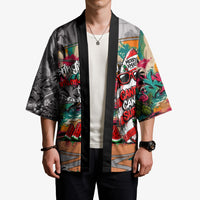 Tropical Christmas In July Candy Cane Surf Kimono Vibrant Street Art Beach Graffiti Graphic TS04 - Polynesian Pride