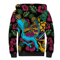 Pineapple Skull Sherpa Hoodie Sumer Time TS04 Unisex Multicolor - Polynesian Pride