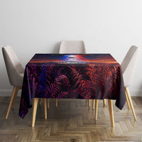 New Zealand Aotearoa Kiwi UFO Tablecloth Sci-Fi Galaxy Sunset Sky Tower And Mountain