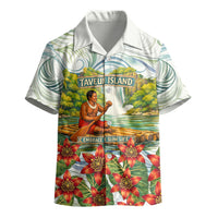 Fiji Taveuni Island Dateline Crossing Kid Hawaiian Shirt Tropical Cultural Landscape With Tagimoucia Floral Pattern
