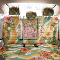 Hawaii Aloha Academy Back To School Back Car Seat Cover Sea Turtle Tropical Hibiscus Flowers Retro Psychedelic