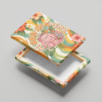 Hawaii Aloha Academy Back To School Canvas Wall Art Sea Turtle Tropical Hibiscus Flowers Retro Psychedelic