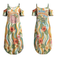 Hawaii Aloha Academy Back To School Family Matching Summer Maxi Dress and Hawaiian Shirt Sea Turtle Tropical Hibiscus Flowers Retro Psychedelic