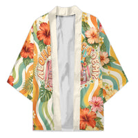 Hawaii Aloha Academy Back To School Kimono Sea Turtle Tropical Hibiscus Flowers Retro Psychedelic