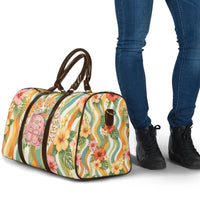 Hawaii Aloha Academy Back To School Travel Bag Sea Turtle Tropical Hibiscus Flowers Retro Psychedelic