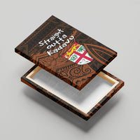 Straight Outta Kadavu Fiji Canvas Wall Art Tribal Polynesian Tattoo Coat Of Arms Flag