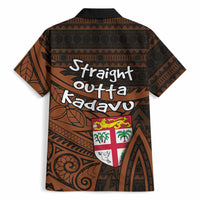 Straight Outta Kadavu Fiji Hawaiian Shirt Tribal Polynesian Tattoo Coat Of Arms Flag