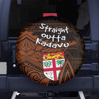 Straight Outta Kadavu Fiji Spare Tire Cover Tribal Polynesian Tattoo Coat Of Arms Flag
