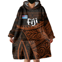 Straight Outta Kadavu Fiji Wearable Blanket Hoodie Tribal Polynesian Tattoo Coat Of Arms Flag