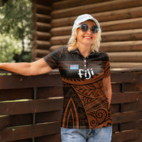Straight Outta Kadavu Fiji Women Polo Shirt Tribal Polynesian Tattoo Coat Of Arms Flag
