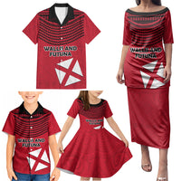 Wallis And Futuna Family Matching Puletasi and Hawaiian Shirt Polynesian Tattoo Flag Map