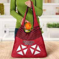 Wallis And Futuna Grocery Bag Polynesian Tattoo Flag Map