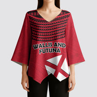 Wallis And Futuna Kimono Sleeve Blouse Polynesian Tattoo Flag Map