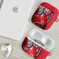 Wallis And Futuna AirPods Case Tribal Polynesian Tattoo Flag Motif