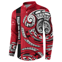 Wallis And Futuna Button Sweatshirt Tribal Polynesian Tattoo Flag Motif