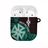 Wallis And Futuna AirPods Case Tribal Polynesian Tattoo Heritage Cross Flag