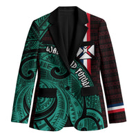 Wallis And Futuna Blazer Tribal Polynesian Tattoo Heritage Cross Flag