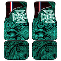 Wallis And Futuna Car Mats Tribal Polynesian Tattoo Heritage Cross Flag