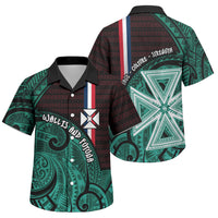 Wallis And Futuna Family Matching Tank Maxi Dress and Hawaiian Shirt Tribal Polynesian Tattoo Heritage Cross Flag
