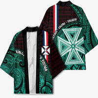 Wallis And Futuna Kimono Tribal Polynesian Tattoo Heritage Cross Flag
