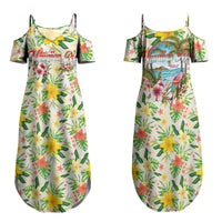 Hawaiian Piko Threads Of Paradise Aloha Family Matching Summer Maxi Dress and Hawaiian Shirt Tropical Hibiscus Plumeria