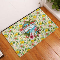 Hawaiian Piko Threads Of Paradise Aloha Rubber Doormat Tropical Hibiscus Plumeria